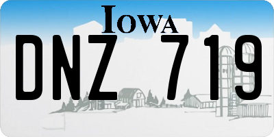 IA license plate DNZ719