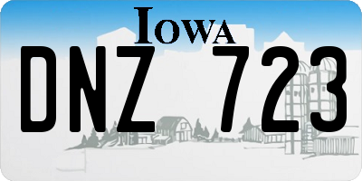IA license plate DNZ723