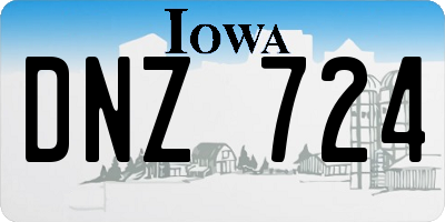 IA license plate DNZ724