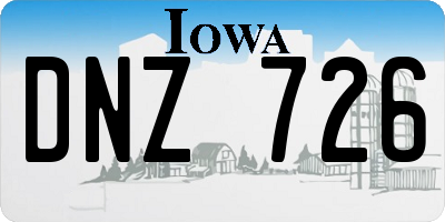 IA license plate DNZ726