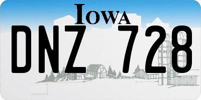 IA license plate DNZ728