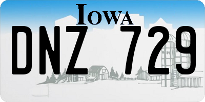 IA license plate DNZ729
