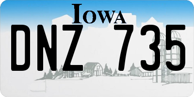 IA license plate DNZ735