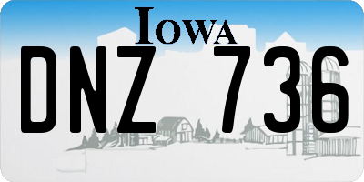 IA license plate DNZ736