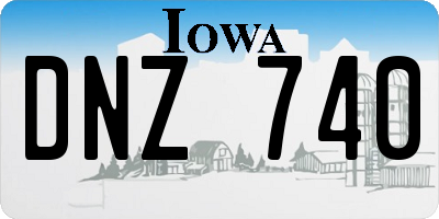 IA license plate DNZ740