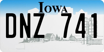 IA license plate DNZ741