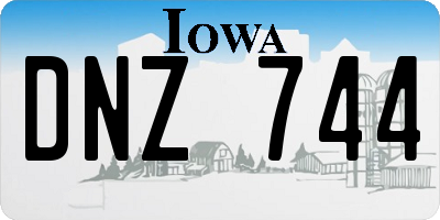 IA license plate DNZ744