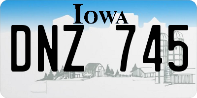 IA license plate DNZ745