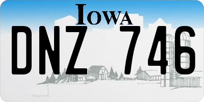 IA license plate DNZ746