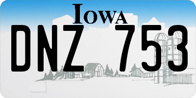 IA license plate DNZ753