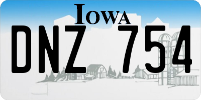 IA license plate DNZ754