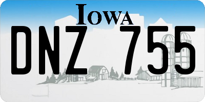 IA license plate DNZ755