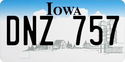 IA license plate DNZ757