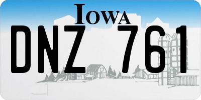 IA license plate DNZ761