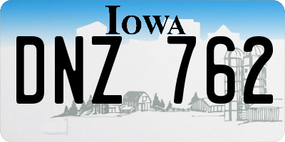 IA license plate DNZ762