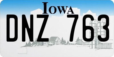 IA license plate DNZ763