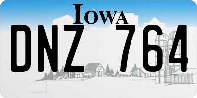 IA license plate DNZ764