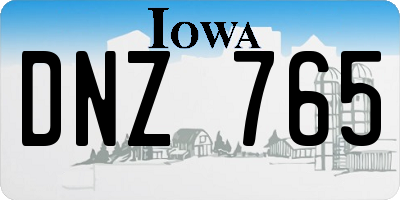 IA license plate DNZ765