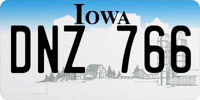 IA license plate DNZ766