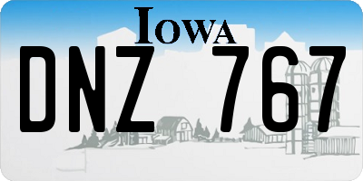 IA license plate DNZ767