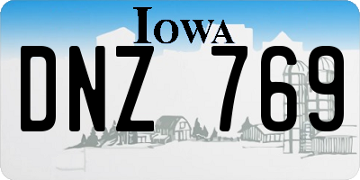 IA license plate DNZ769