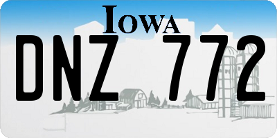 IA license plate DNZ772