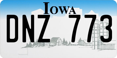 IA license plate DNZ773