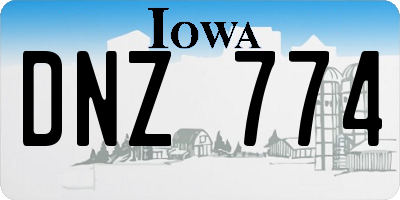 IA license plate DNZ774