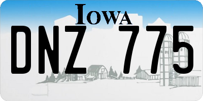 IA license plate DNZ775