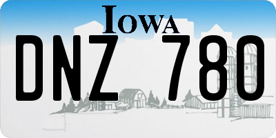 IA license plate DNZ780