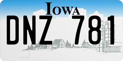 IA license plate DNZ781