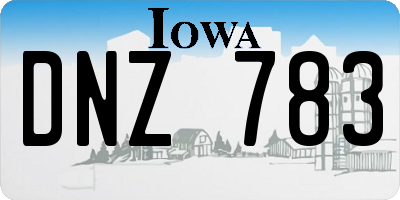 IA license plate DNZ783