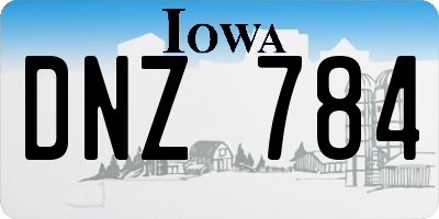 IA license plate DNZ784