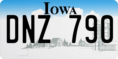 IA license plate DNZ790