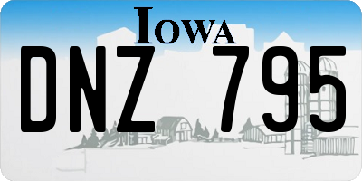 IA license plate DNZ795
