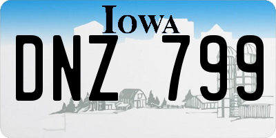 IA license plate DNZ799