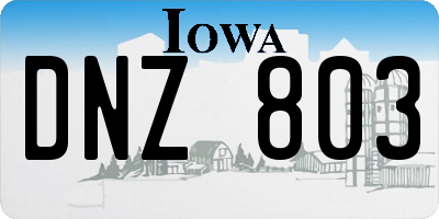 IA license plate DNZ803