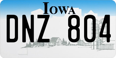 IA license plate DNZ804