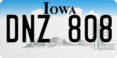 IA license plate DNZ808