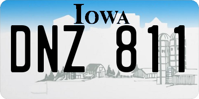 IA license plate DNZ811
