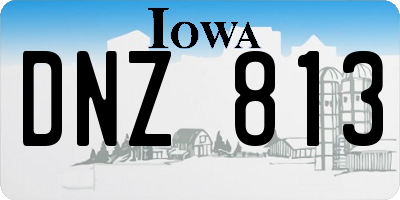 IA license plate DNZ813