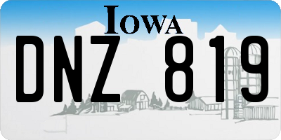 IA license plate DNZ819