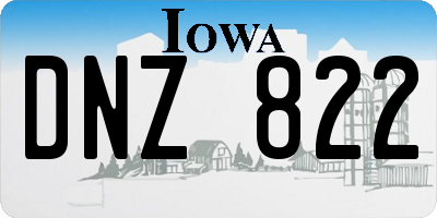IA license plate DNZ822