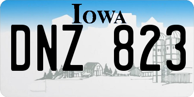 IA license plate DNZ823