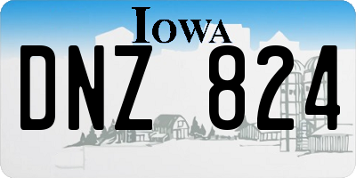 IA license plate DNZ824