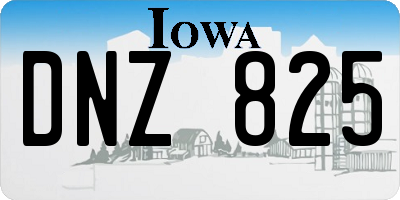 IA license plate DNZ825