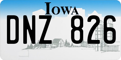 IA license plate DNZ826