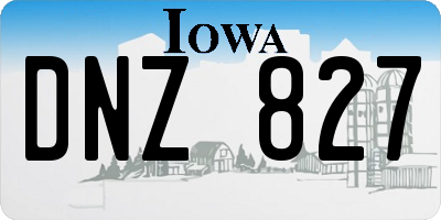 IA license plate DNZ827