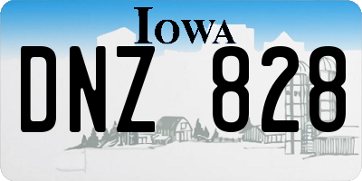 IA license plate DNZ828