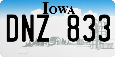 IA license plate DNZ833